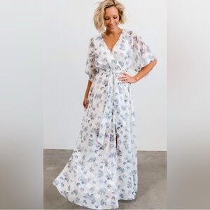 Baltic Born White Floral Maxi Dress